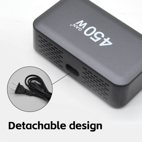 1468294-4 Charging station GaN 450W – 8 ports (USB-C & USB-A) – Fast charging- Free shipping