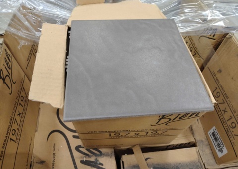 Tiles, 87 sq m – Höganäs Kakel, Kivi M, Brown Mat, 197x197x6.8