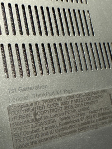 1388772-7 Lenovo ThinkPad X1 Yoga