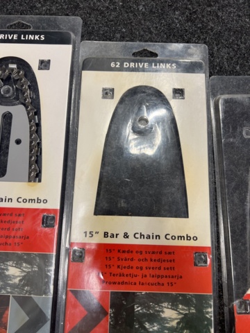 1448023-2 3 st motorsågssvärd och kedja Grene 15"