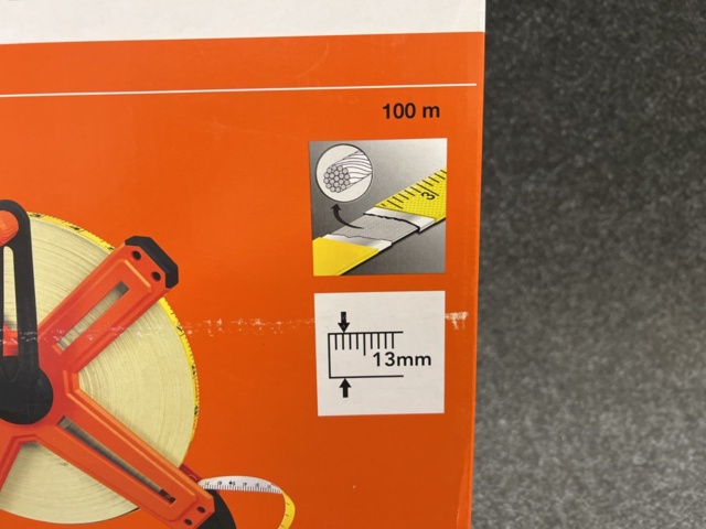 1448027-3 Måttband Bahco LTS-100, 100m