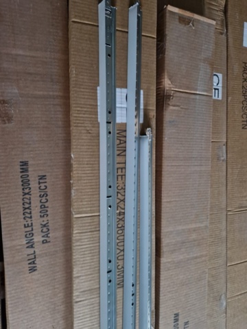 1468842-9 Complete suspended ceiling package white color with support structure 80m2