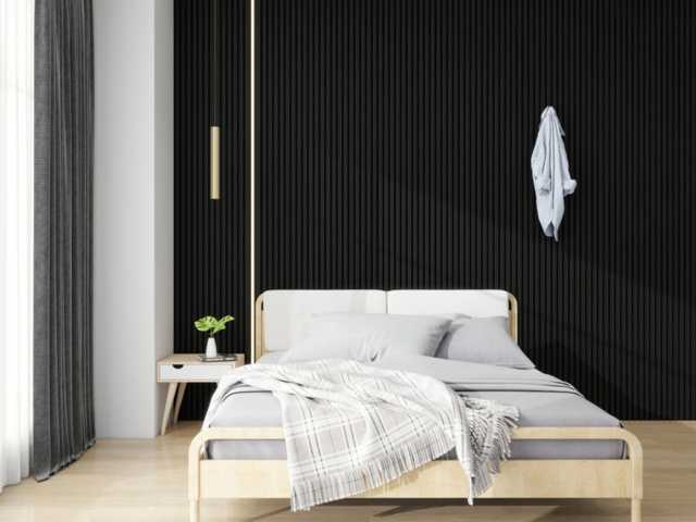 1468858-1 Akustikpaneler 20 paket svart ekfärg - ca 57.2 m2