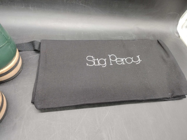 1462503-3 Shoes – Stig Percy, green leather, men's, size 45