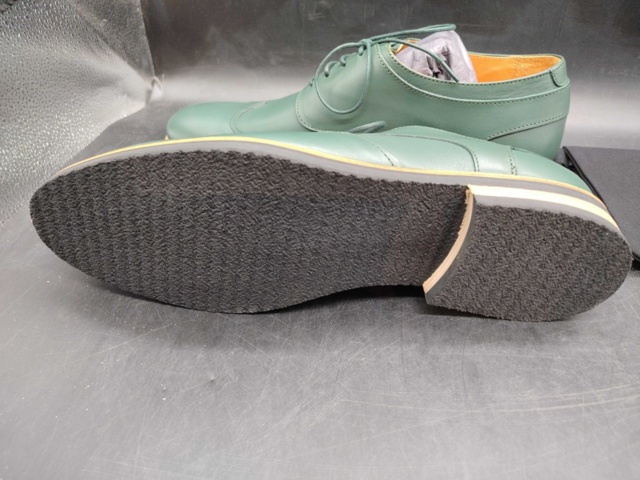 1462503-4 Shoes – Stig Percy, green leather, men's, size 45