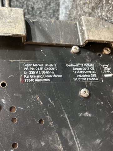 1457435-7 Electrolytic cleaning unit - Clean Marker Brush-It 2500W -2017