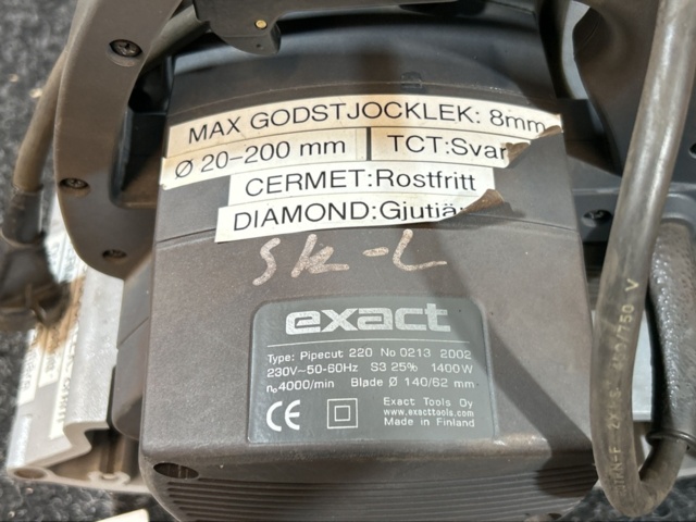 1457432-6 Pipe cutting machine with accessories - Exact PipeCut 220