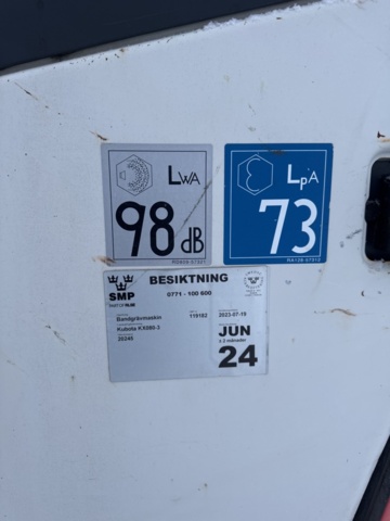 1321343-41 Grävmaskin Kubota KX080-3