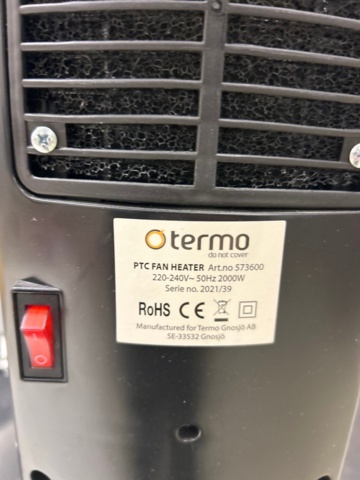 1410856-7 Kassaregister, skrivare och värmefläktar