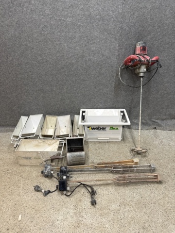 1410863-1 Bruksblandare och murbrukslådor m.m - Niko, Weber m.fl.