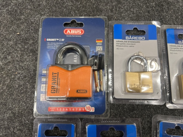 1468700-2 9 padlocks ABUS & Bårebo