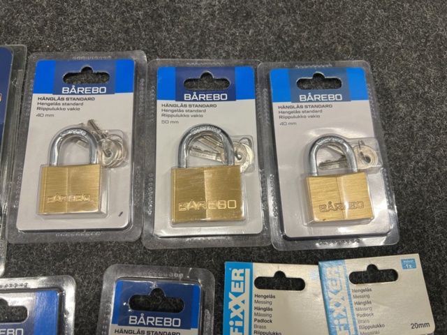 1468700-3 9 padlocks ABUS & Bårebo