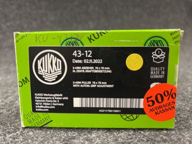 1468712-2 Avdragare 3-armad KUKKO 43-12
