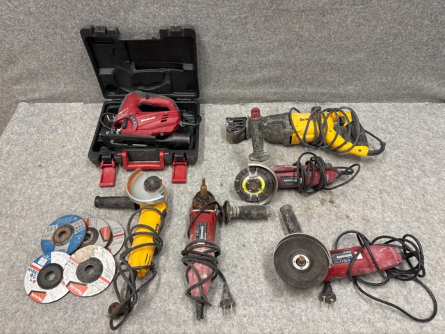 1410867-1 Samling med elmaskiner - Einhell, DeWalt m.fl.