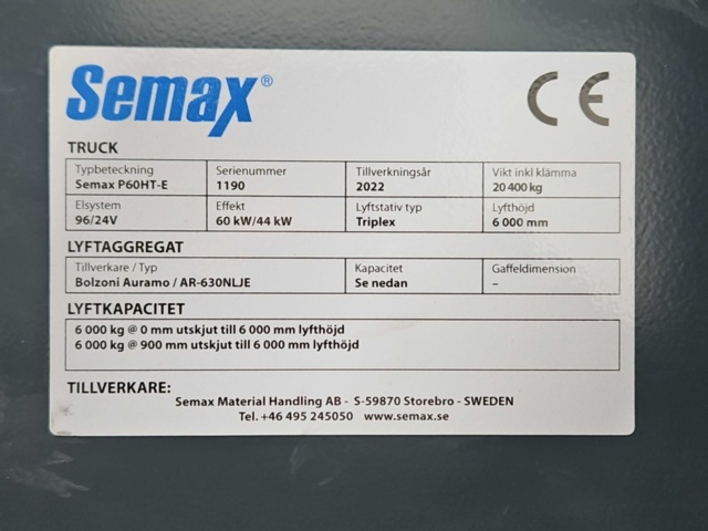 1444816-25 Eltruck (Heavy Duty) – Semax P60HT-E – i nyskick