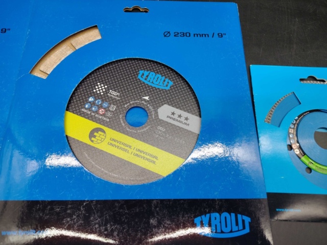 1465835-4 Diamantkapskivor, 9 st – Tyrolit, blandade diametrar, universal