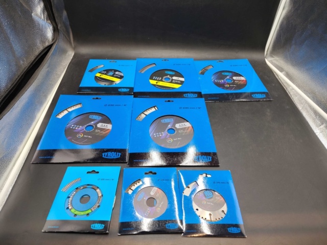 1465836-1 Diamantkapskivor, 9 st – Tyrolit, blandade diametrar, universalskärning