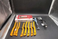 1465839 Handverktyg, 11 st, blindnitverktyg, stålborstar, hammare, sidhandtag