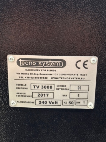 1410892-8 Maskinlinje för persienntillverkning - Tecno System TV 3000 -2017