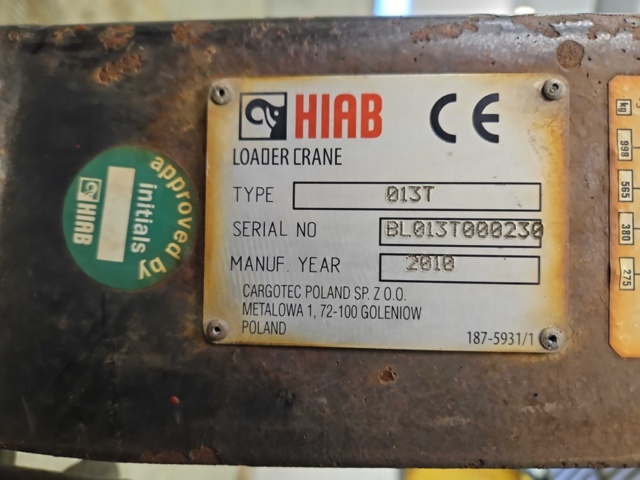 1444831-9 Crane truck - Volkswagen Crafter Chassis Double Cab 50 2.5 BlueTDI CR Manual, 163hp -2010