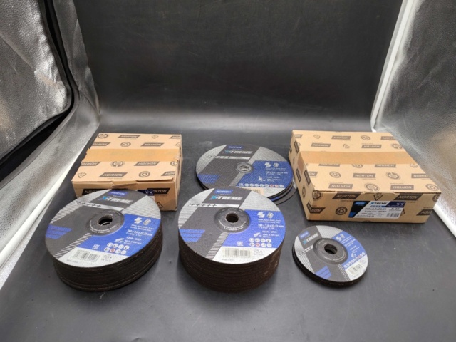 1465841-1 Kapskivor, 76 st – Norton, blandade dimensioner, för stål och rostfritt