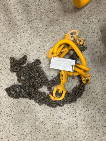 1436488-4 Tegelkärra, kompressor och surrningskätting - Hörby Bruk, Aerfast m.fl.