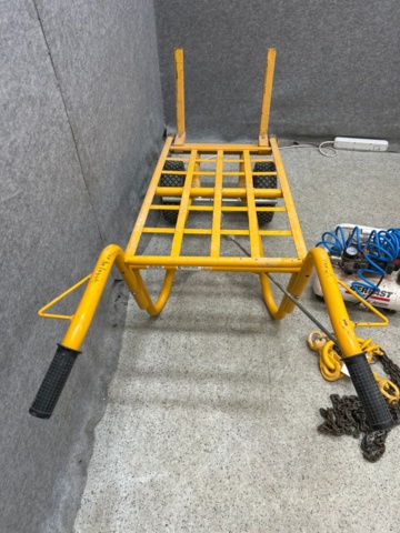 1436488-6 Tegelkärra, kompressor och surrningskätting - Hörby Bruk, Aerfast m.fl.