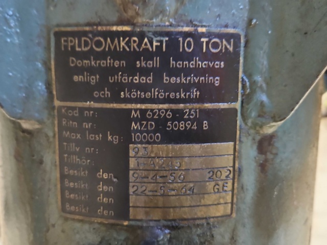 1444836-6 Domkrafter 2 st á 10 ton - FPLDOMKRAFT