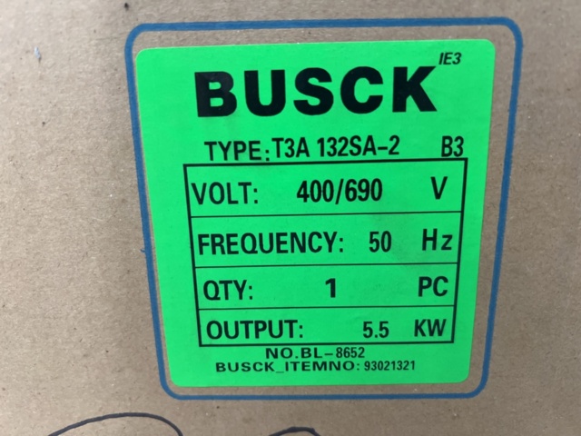 1471083-4 3-phase motor Busck T3A132SA-2 5.5kw 2800t/m 400/690V B3