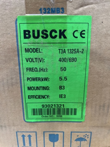 1471083-6 3-phase motor Busck T3A132SA-2 5.5kw 2800t/m 400/690V B3