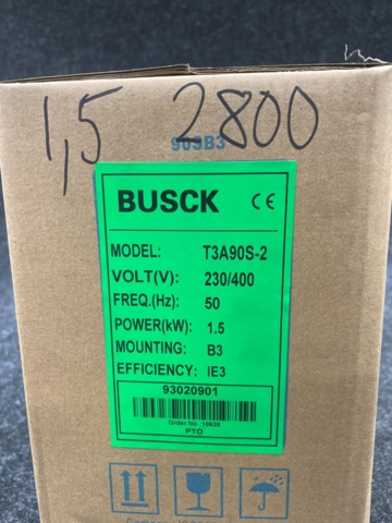 1471097-3 3-phase motor Busck T3A90S-2 1.5kw 2800 r/m 230/400V B3