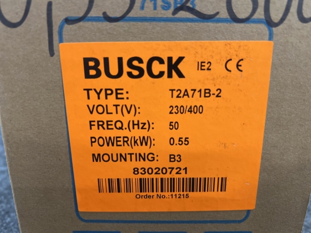 1471109-3 3-phase motor Busck T2A71B-2 0.55kw 2800 r/m 230/400V B3