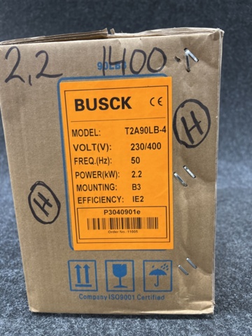 1471118-2 3-phase motor Busck T2A90LB-4 2.2kW 1400r/m 230/400V B3