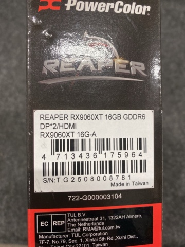 1467306-3 Grafikkort PowerColor Reaper AMD Radeon RX 9060 XT