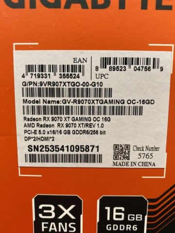 1467309-3 Graphics card Gigabyte AMD Radeon RX 9070 XT Gaming OC