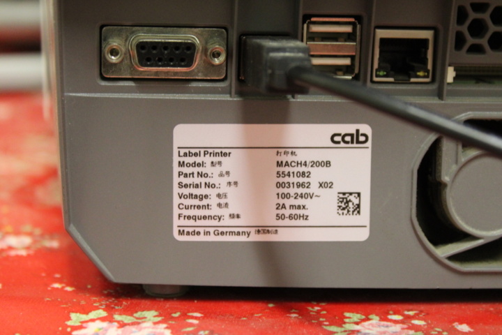 1470732-4 Etikettskrivare med upprullare - Cab MACH4/200B