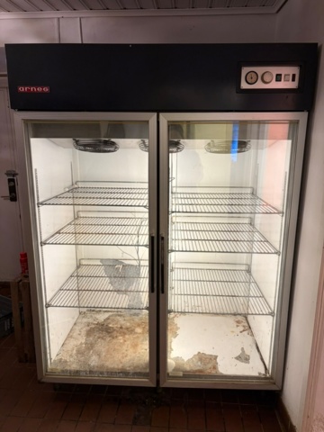 1470766-2 Arneg double fridge with glass door