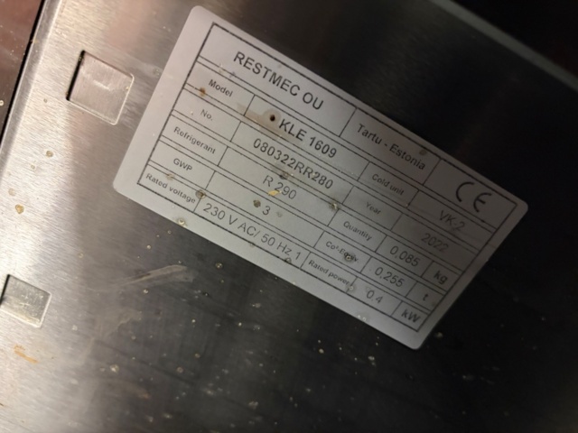 1470767-5 Rostfri kylbänk Coolpart KLE1609