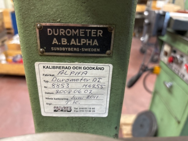1372876-4 Hardness tester with workbench - AB Alpha Durometer