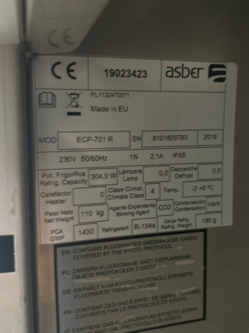 1436275-3 Kylskåp - Asber ECP-701 R -2019