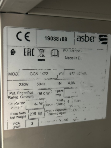 1436276-4 Frysskåp - Asber GGN-1402 - osäker funktion