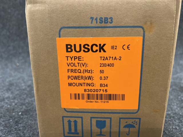 1471106-2 3-fasmotor Busck T2A71A-2 0,37kw 2800r/m 230/400v B34