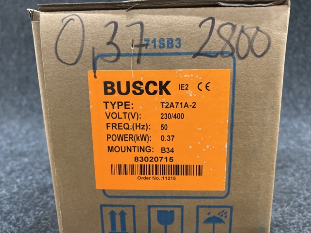 1471106-3 3-fasmotor Busck T2A71A-2 0,37kw 2800r/m 230/400v B34