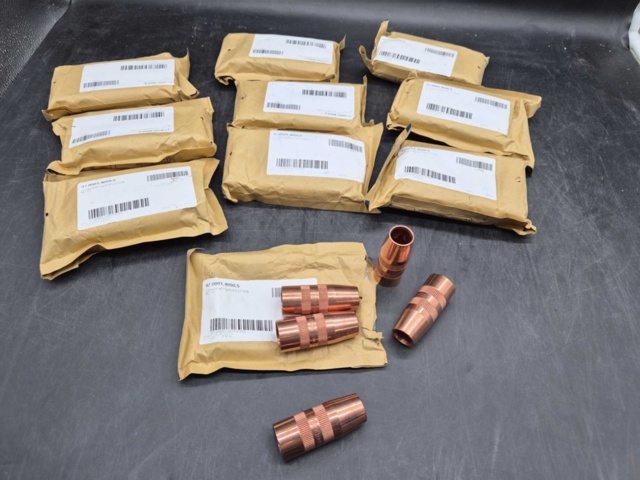 1472344-2 Gasskyddshylsor, 50 st, koppar, för MIG/MAG-svetsning