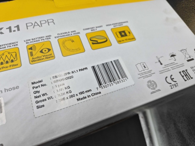 1472345-6 Svetsvisir med fläktsystem, ESAB, Sentinel A60 Air med EPR-X1.1 PAPR