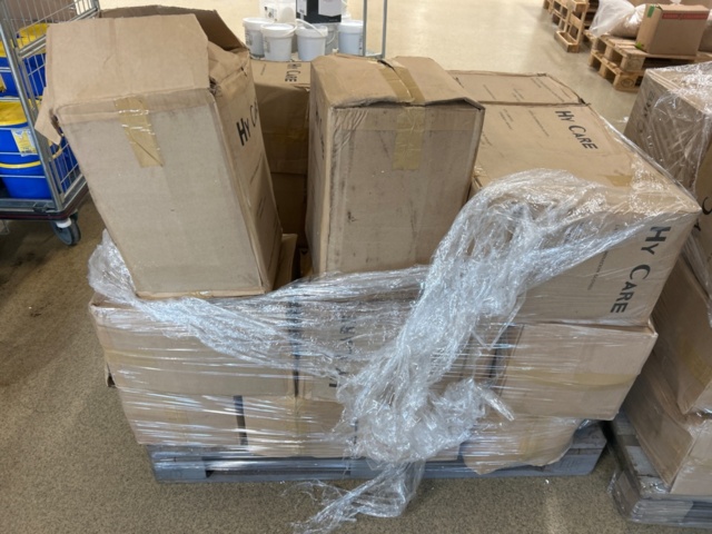 1436284-2 Parti med latexhandskar ca 60 kartonger - Hy Care (Small)