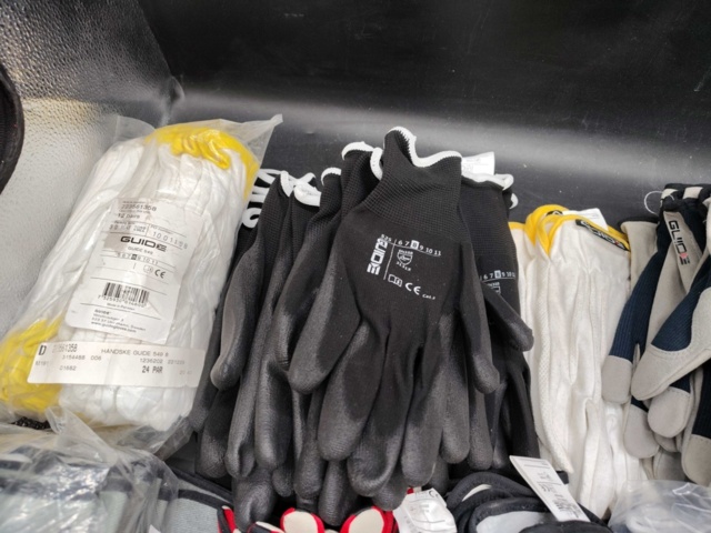 1472347-6 Arbetshandskar, 93 st, Guide – blandade modeller, stl 8