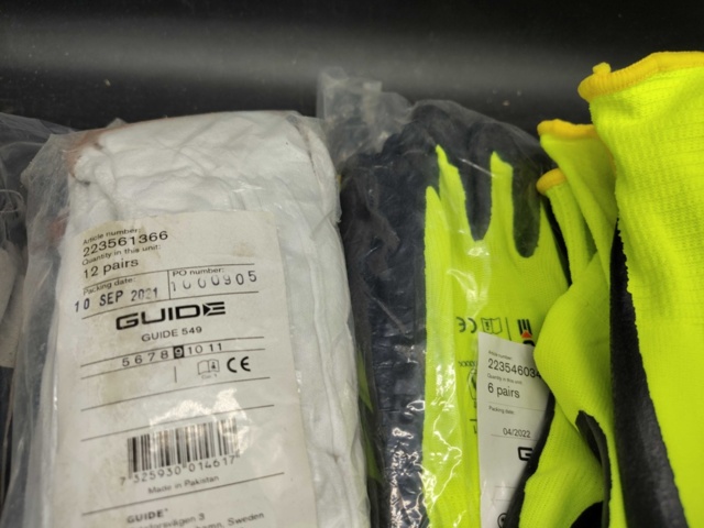 1472348-7 Arbetshandskar, 55 st – Guide, Tegera, stl 9, blandade modeller