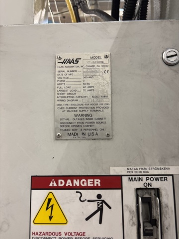 1444847-12 Vertikalt bearbetningscenter - Haas VF-6/50HE