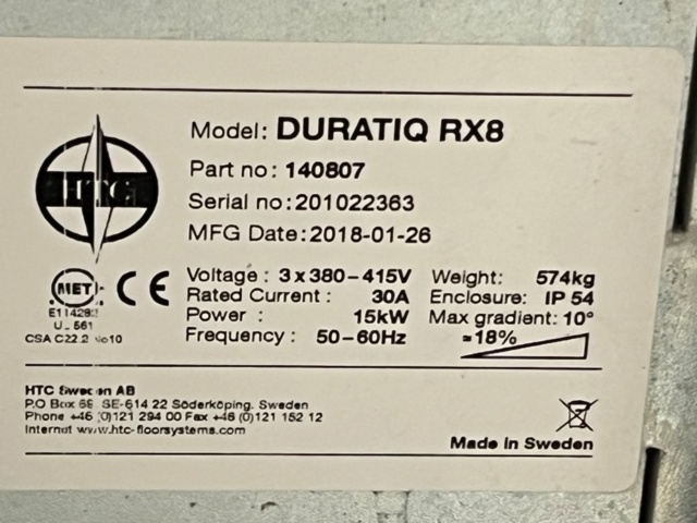 1426947-4 Golvslipmaskin HTC RX 8